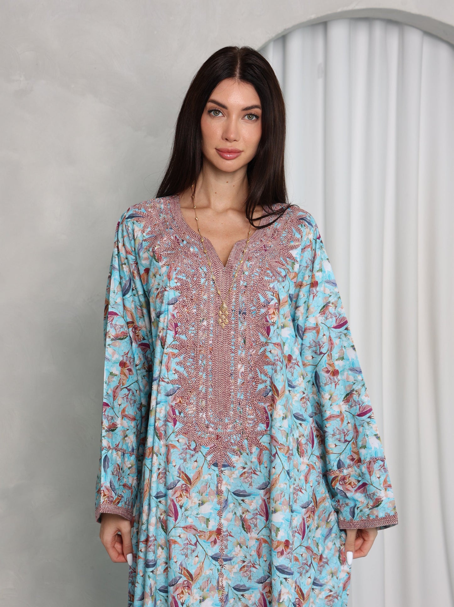 Sky Botanical Kaftan