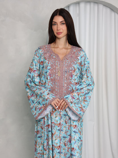 Sky Botanical Kaftan