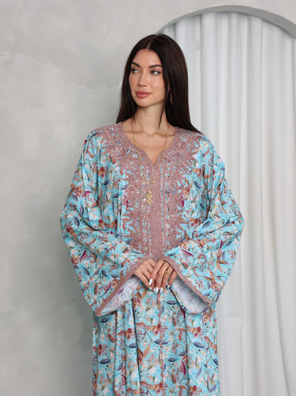 Sky Botanical Kaftan
