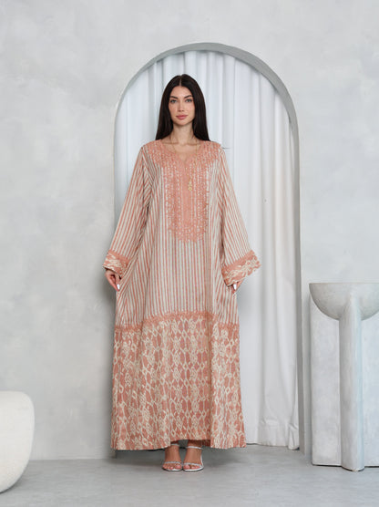 Blush Lattice Kaftan