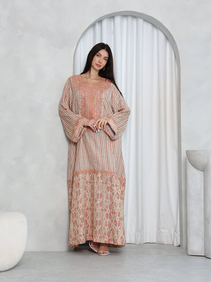 Blush Lattice Kaftan
