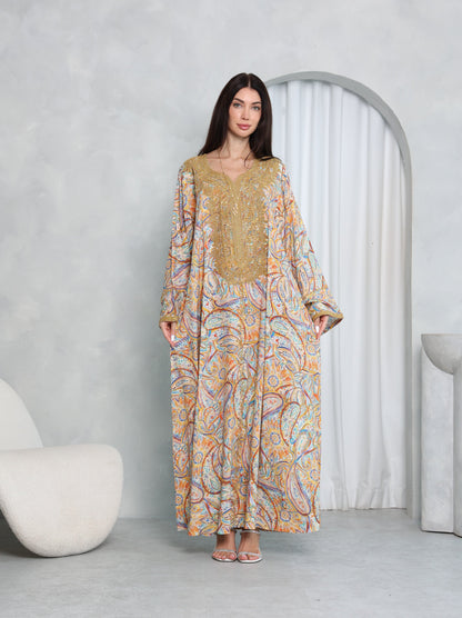 Golden Paisley Kaftan