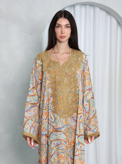 Golden Paisley Kaftan