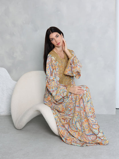 Golden Paisley Kaftan