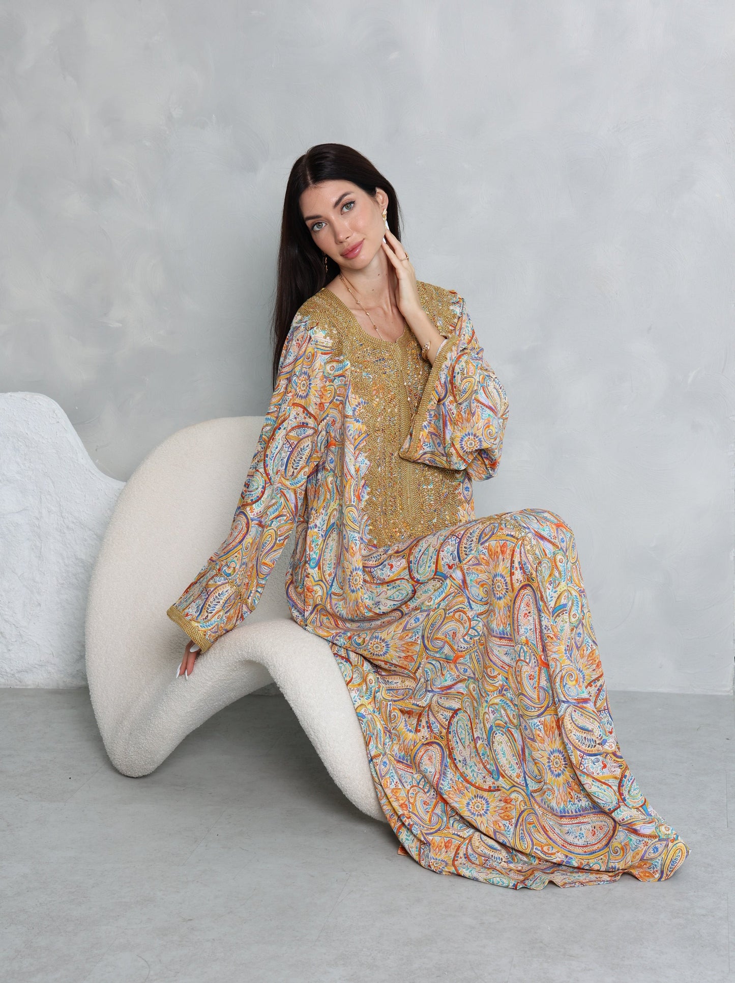 Golden Paisley Kaftan