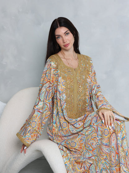 Golden Paisley Kaftan