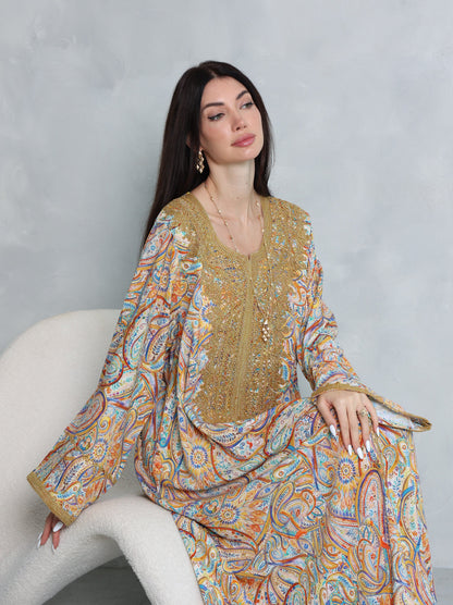 Golden Paisley Kaftan