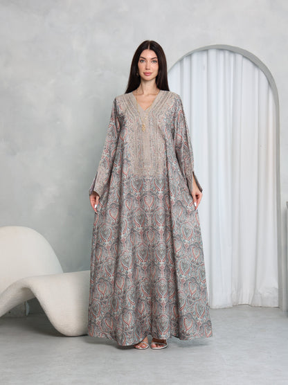 Slate Paisley Kaftan