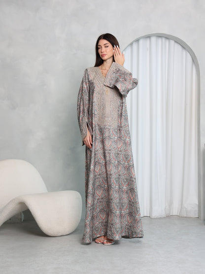 Slate Paisley Kaftan