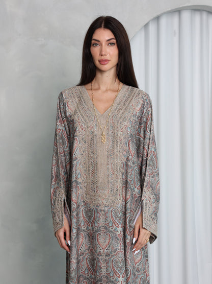 Slate Paisley Kaftan
