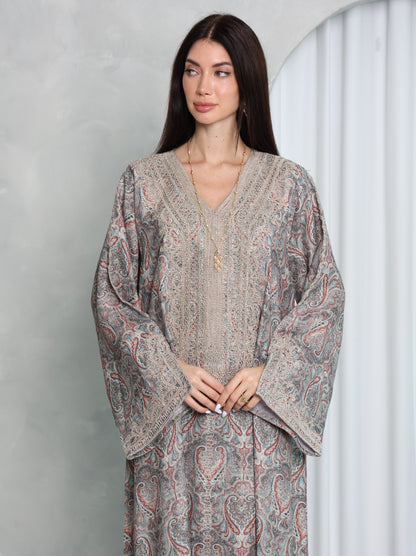 Slate Paisley Kaftan