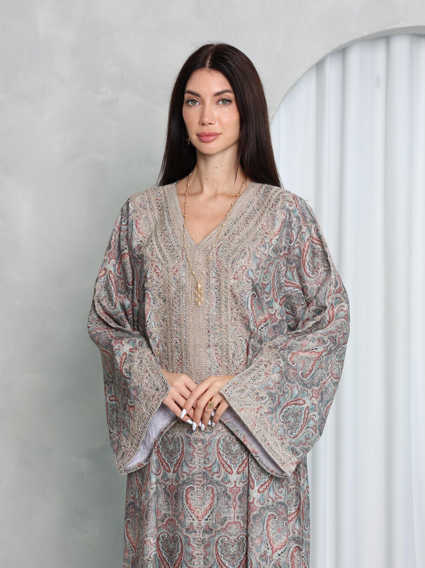 Slate Paisley Kaftan