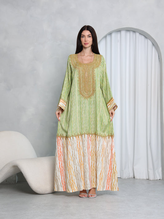 Pistachio Stripe Kaftan