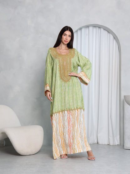 Pistachio Stripe Kaftan