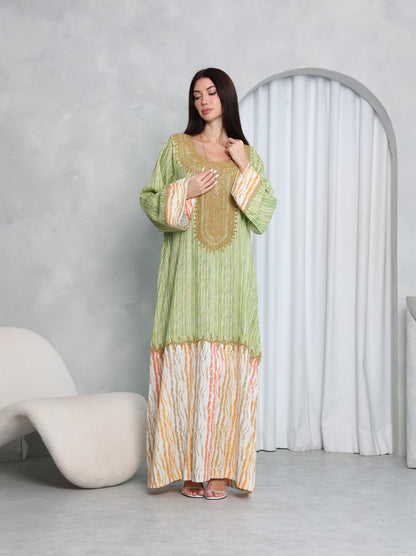 Pistachio Stripe Kaftan