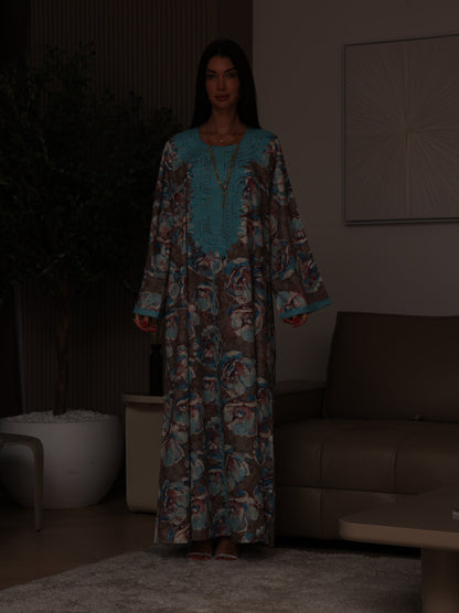 Azure Bloom Kaftan