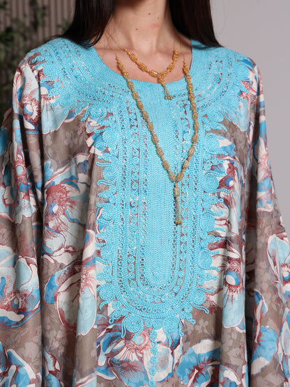 Azure Bloom Kaftan