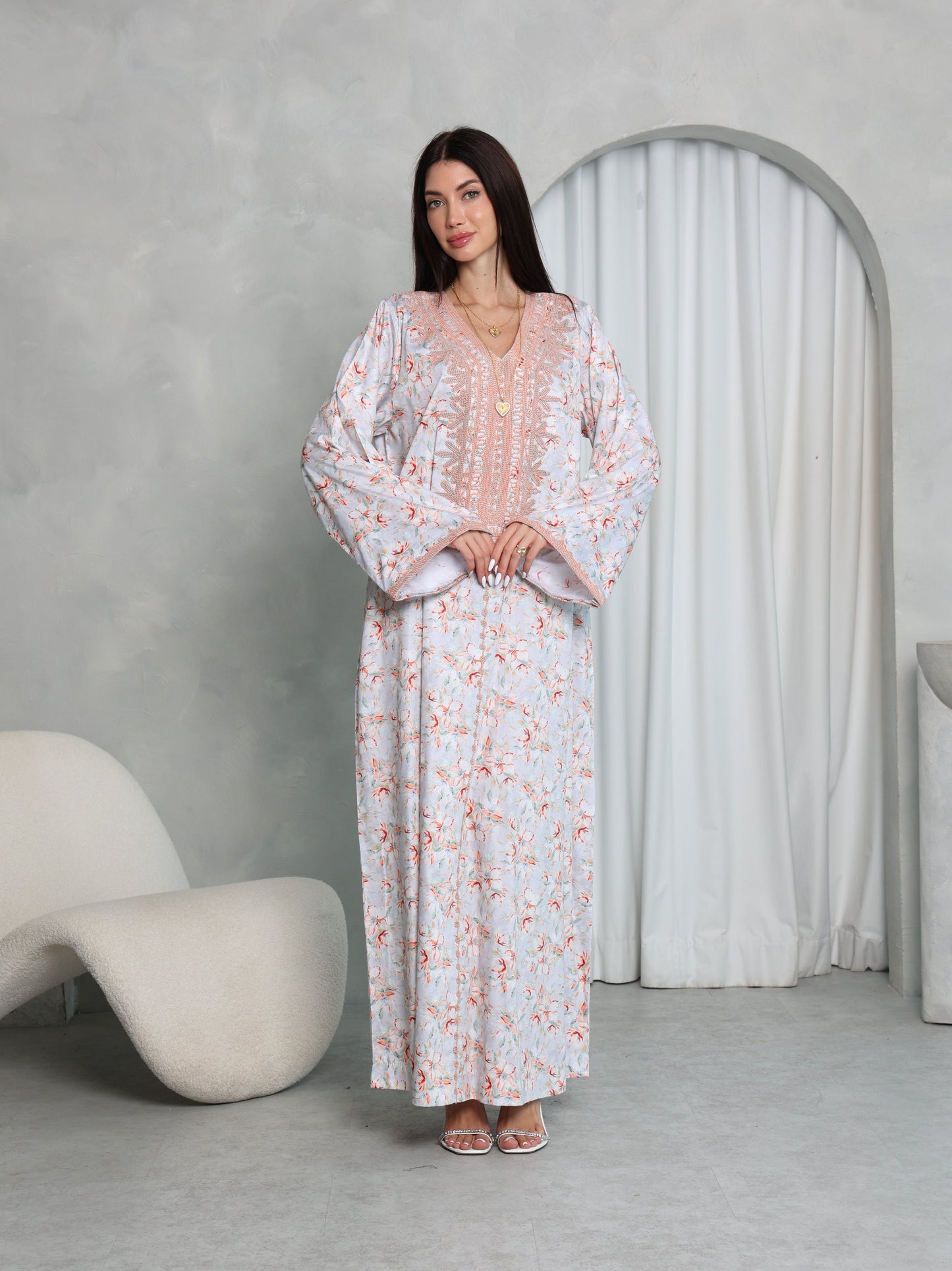 Blush Floral Kaftan