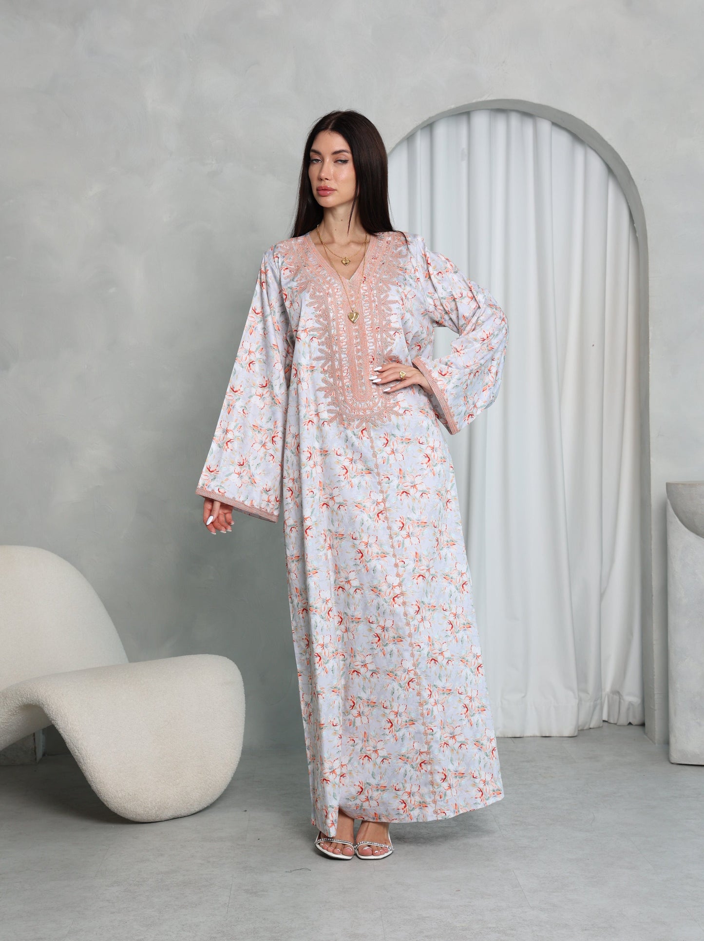 Blush Floral Kaftan