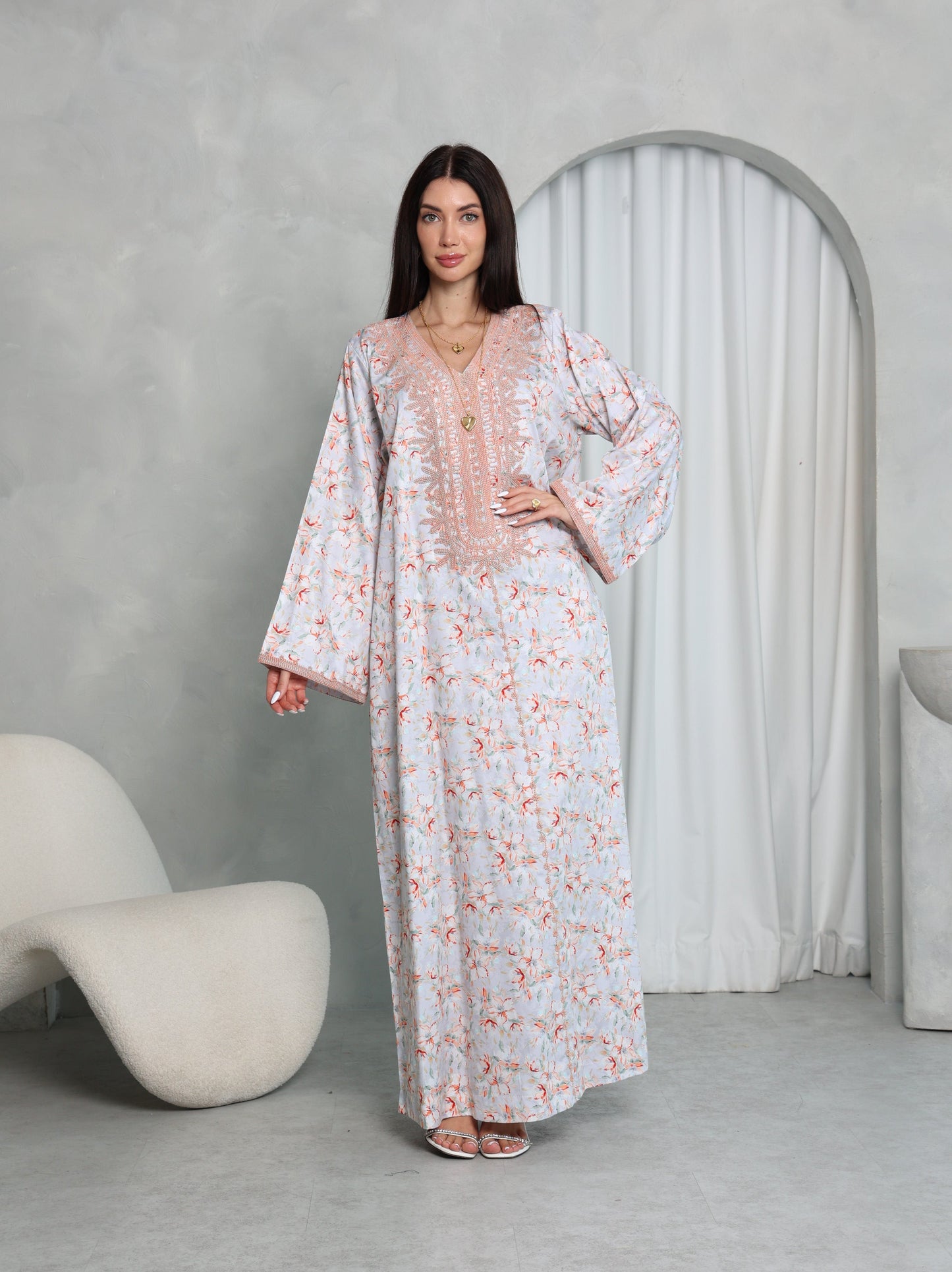 Blush Floral Kaftan