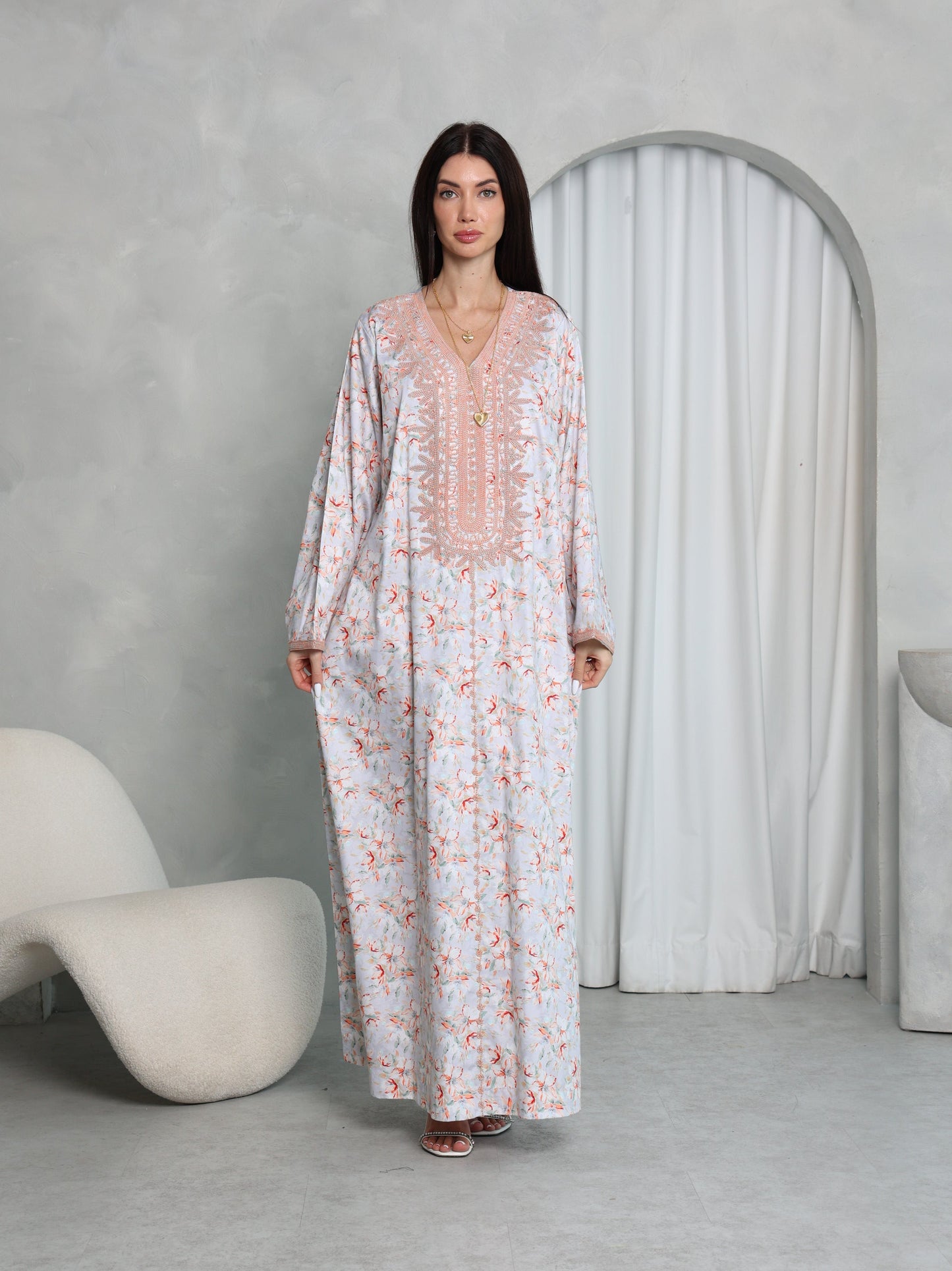 Blush Floral Kaftan