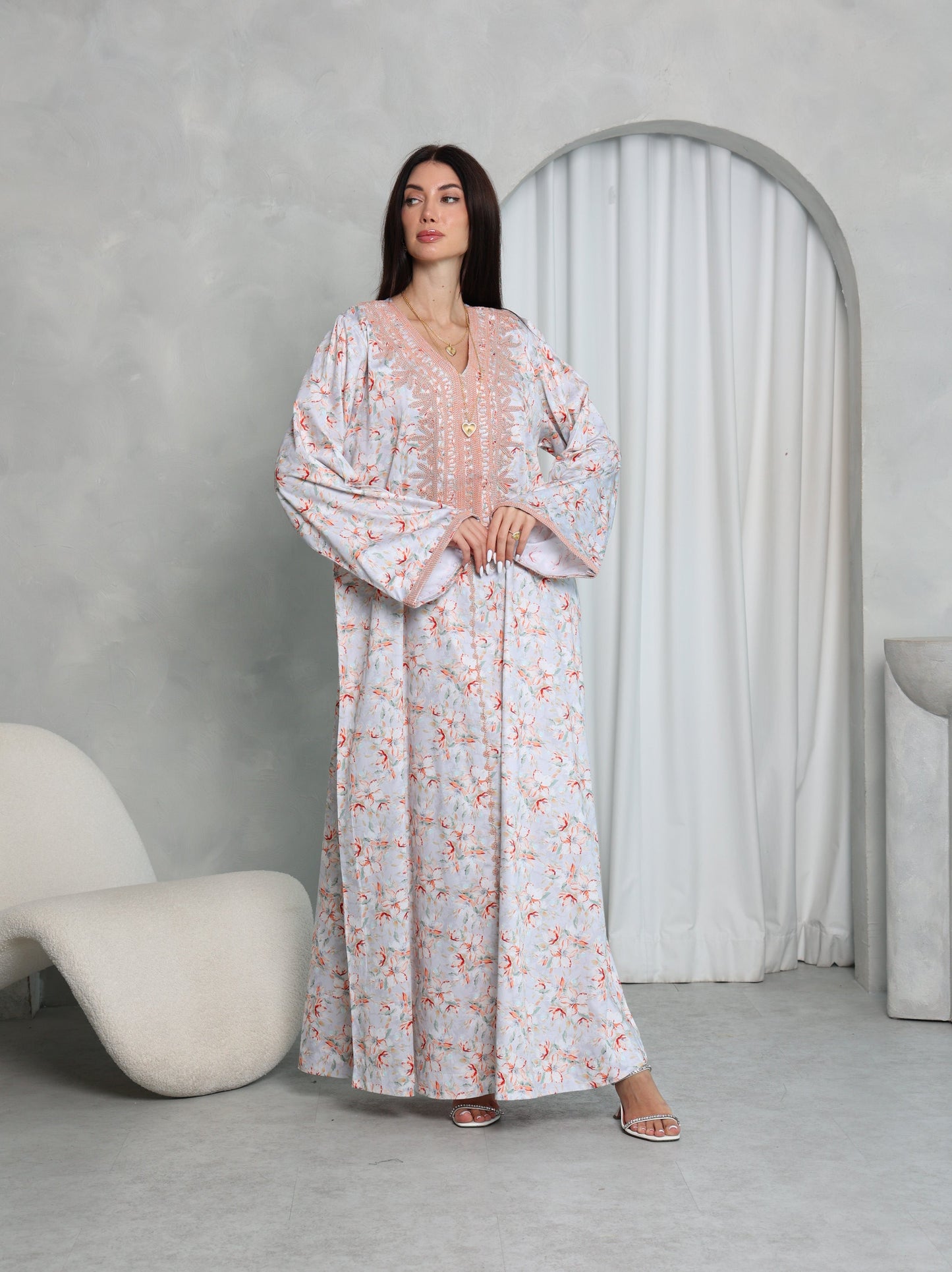 Blush Floral Kaftan