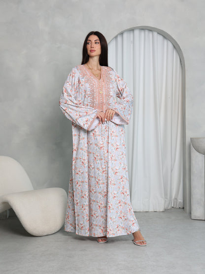 Blush Floral Kaftan