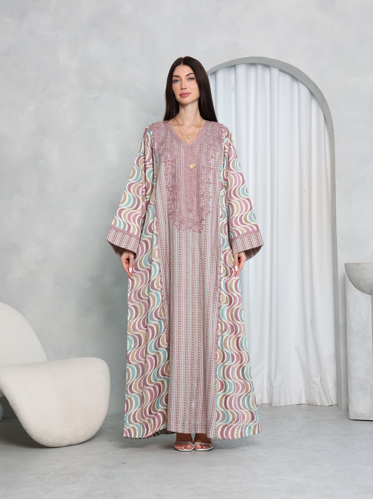 Mauve Wave Kaftan