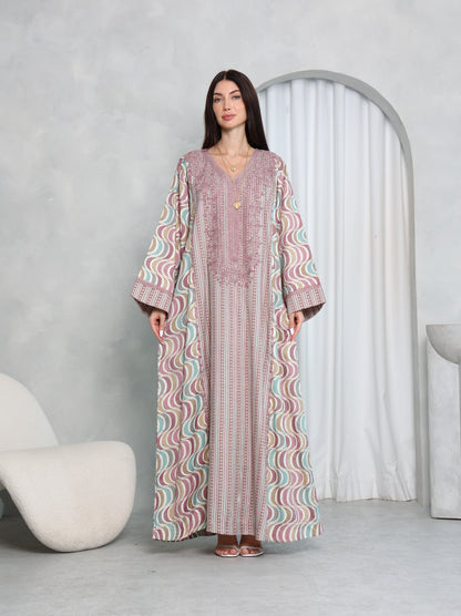 Mauve Wave Kaftan