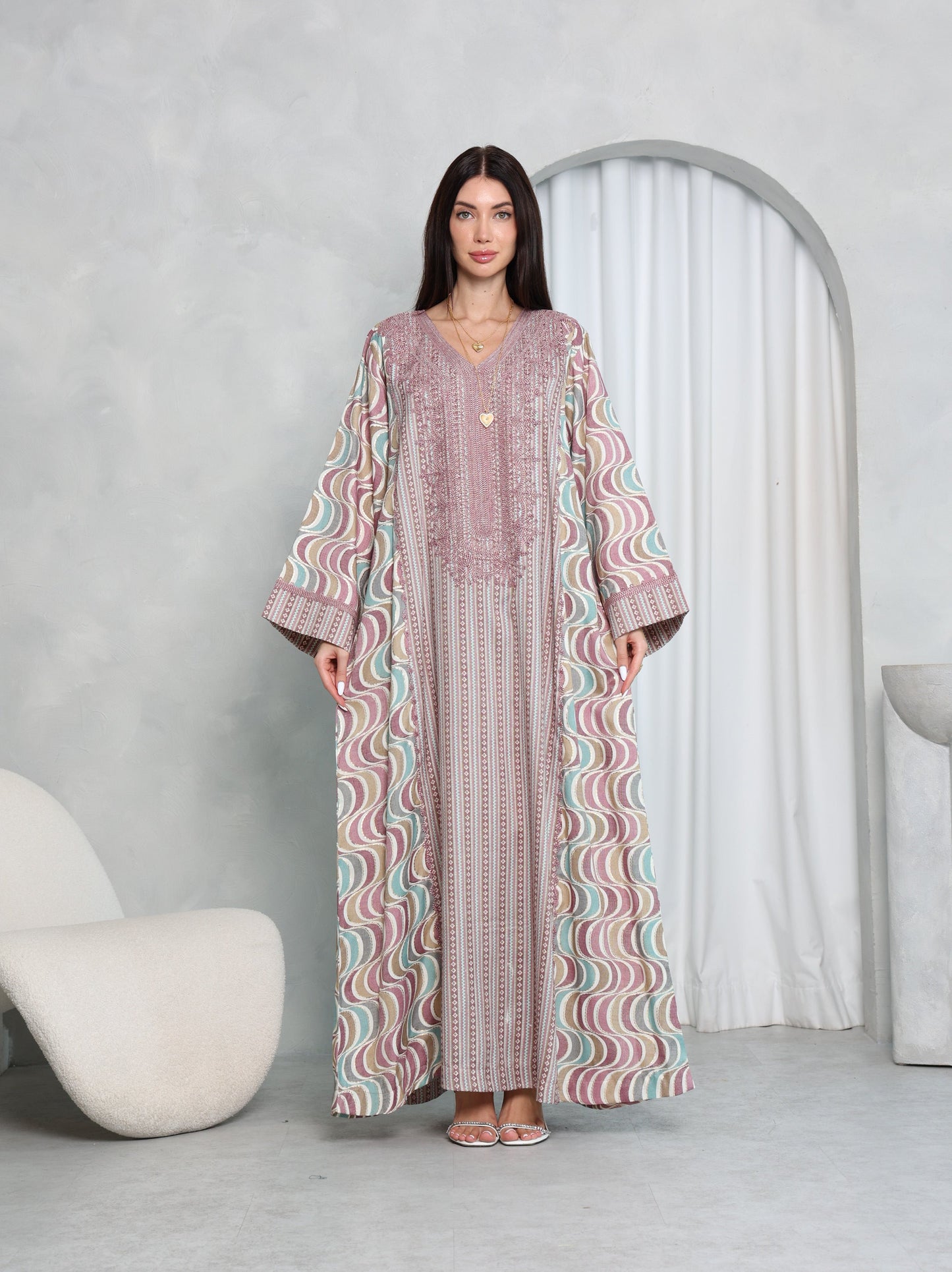 Mauve Wave Kaftan