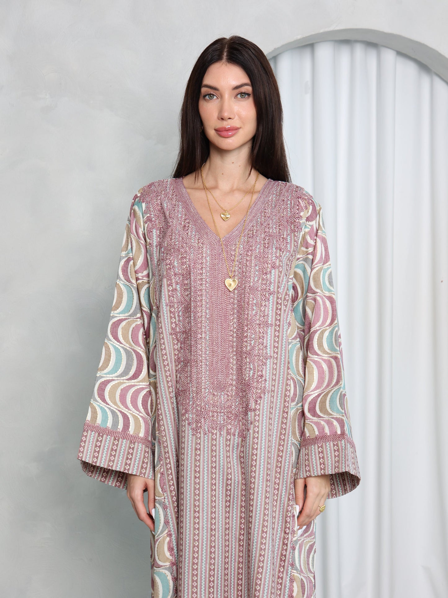 Mauve Wave Kaftan