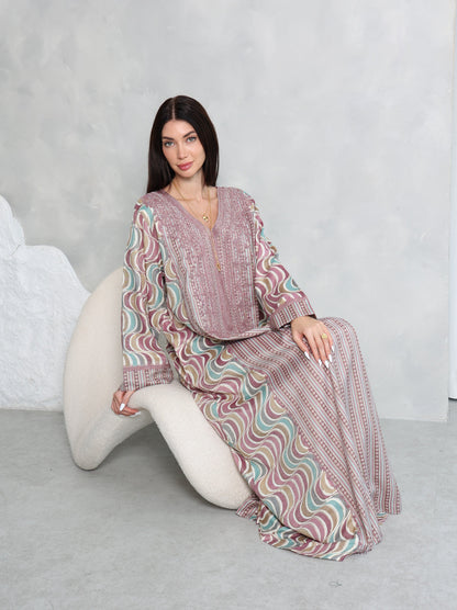 Mauve Wave Kaftan