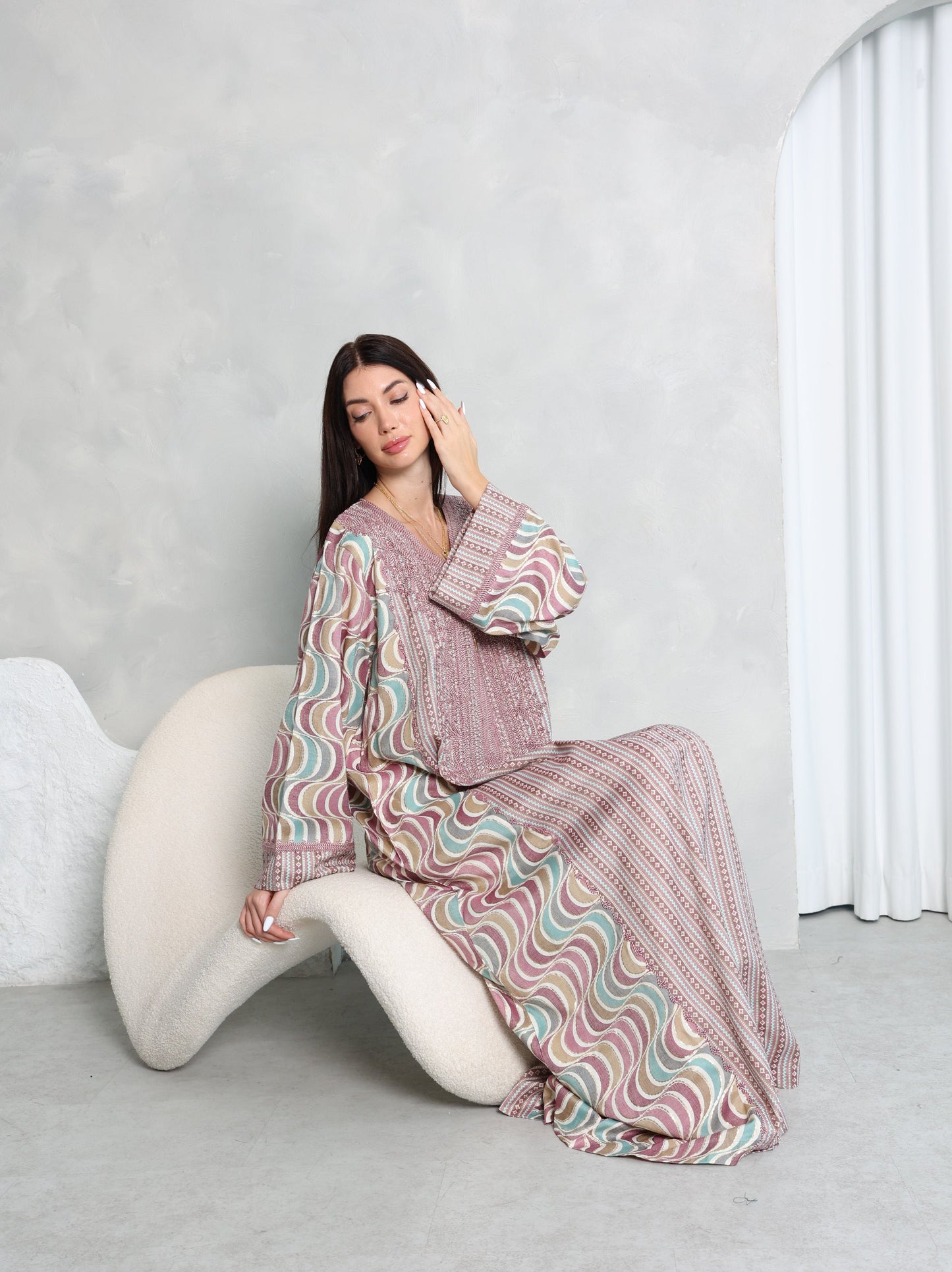 Mauve Wave Kaftan