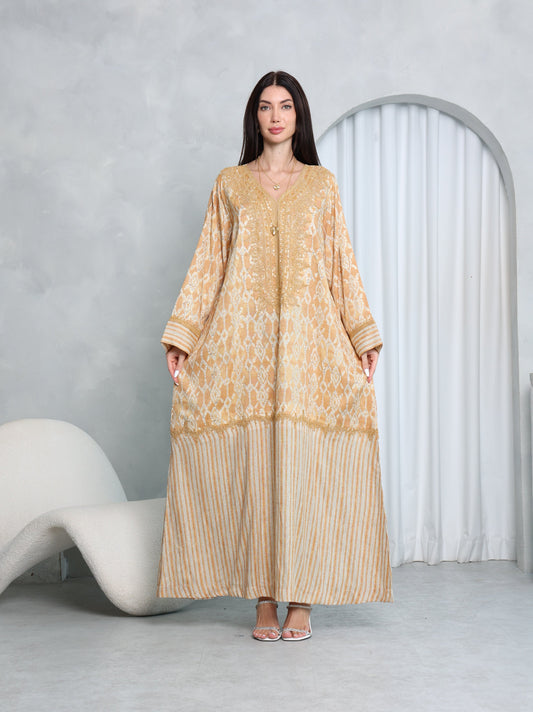 Gilded Lattice Kaftan