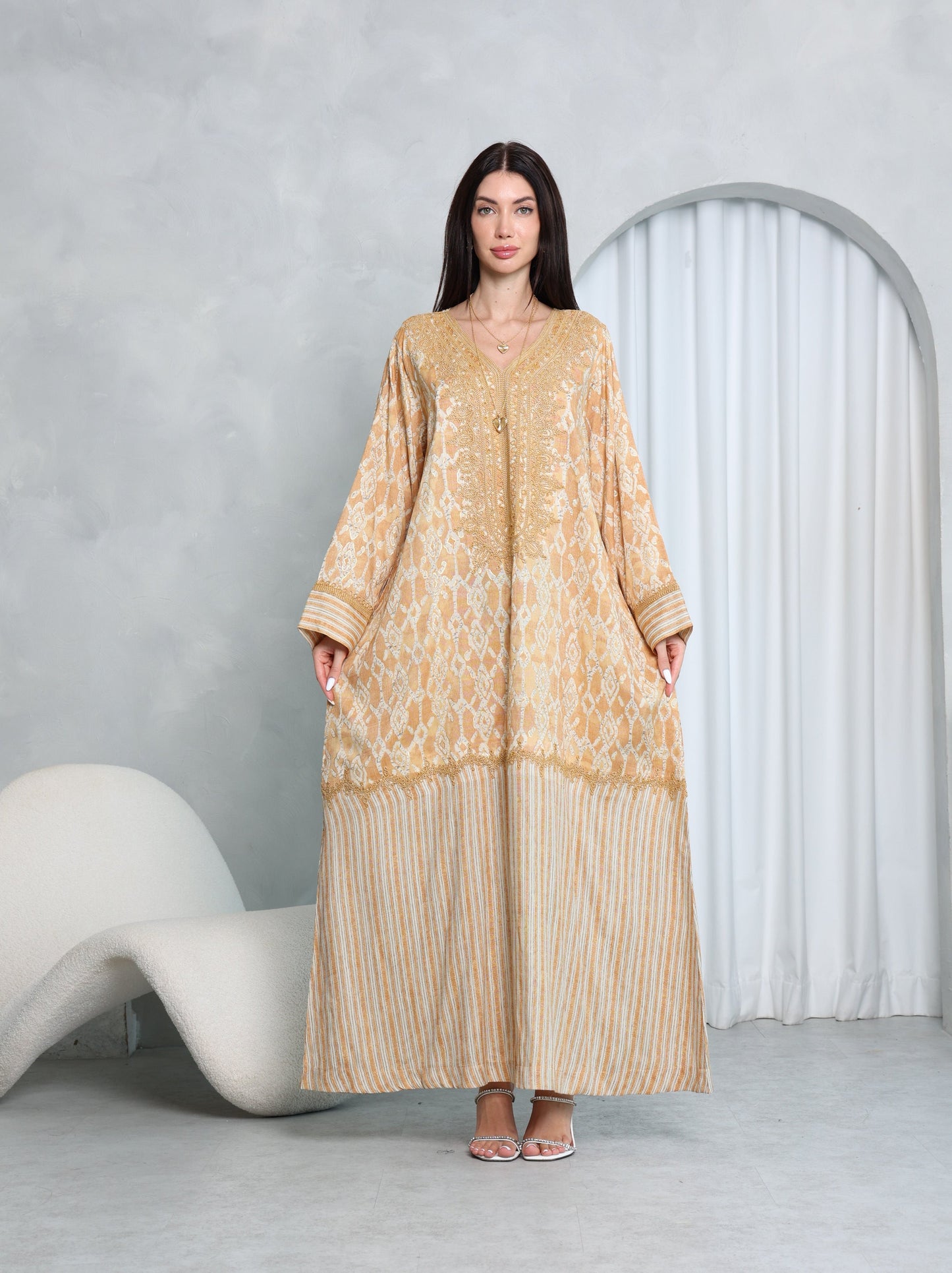Gilded Lattice Kaftan