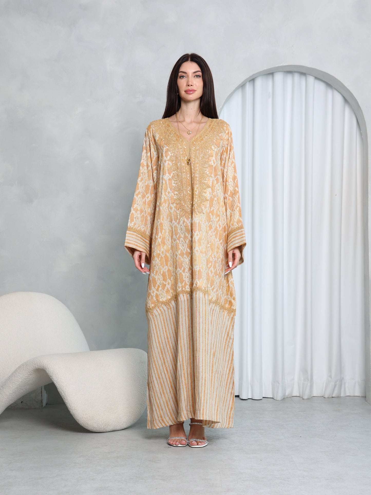 Gilded Lattice Kaftan