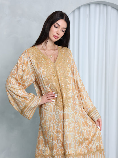 Gilded Lattice Kaftan