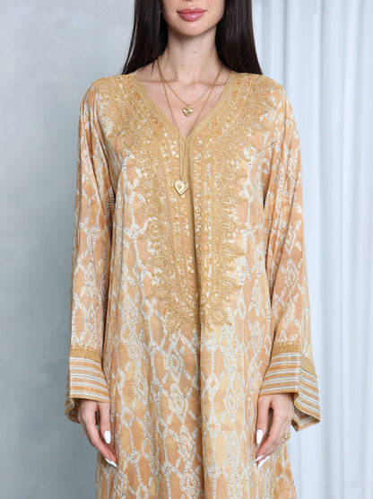 Gilded Lattice Kaftan
