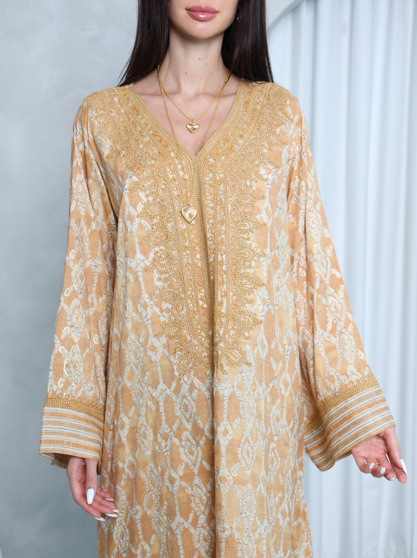 Gilded Lattice Kaftan