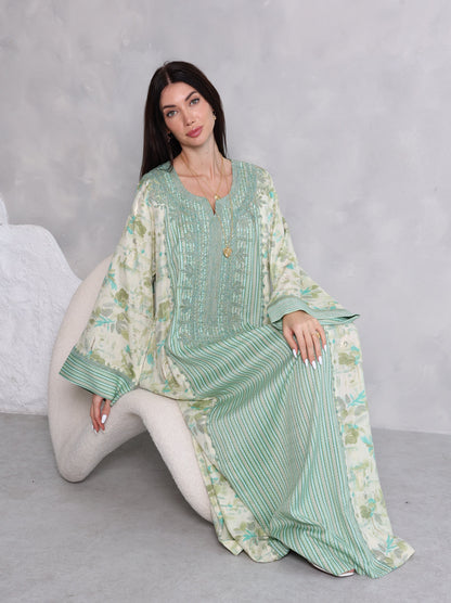 Mint Botanical Kaftan