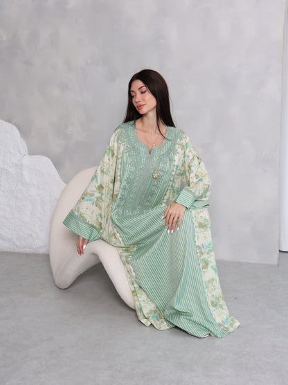 Mint Botanical Kaftan