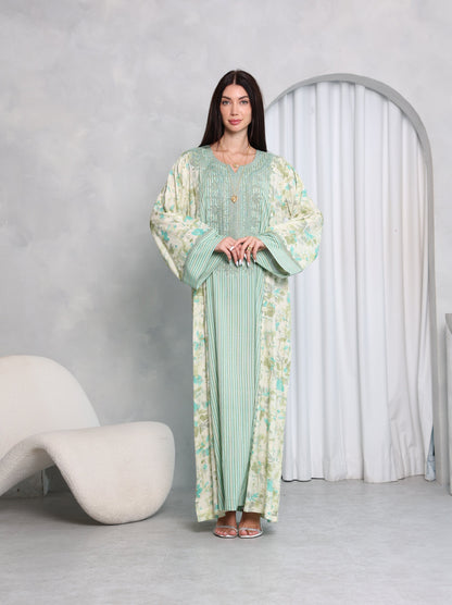 Mint Botanical Kaftan