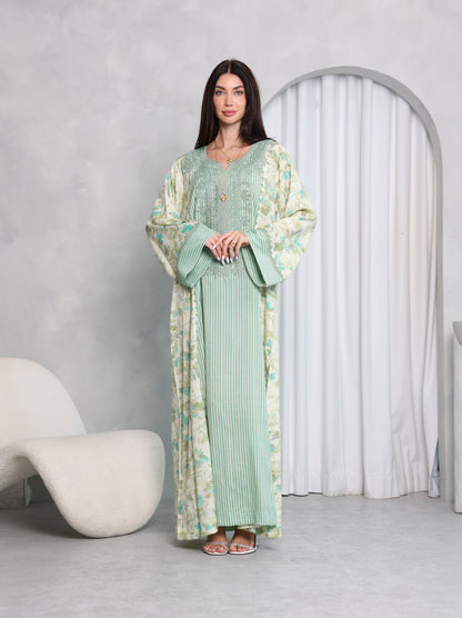 Mint Botanical Kaftan