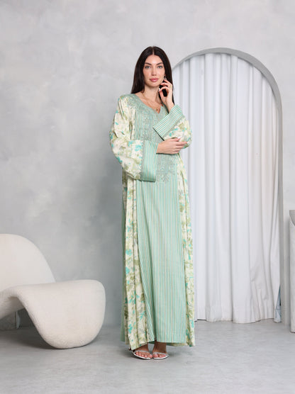 Mint Botanical Kaftan