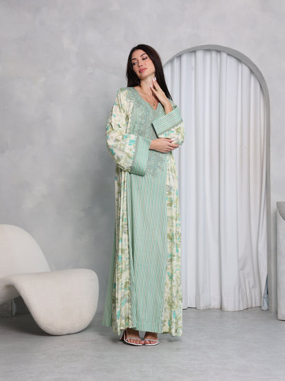 Mint Botanical Kaftan