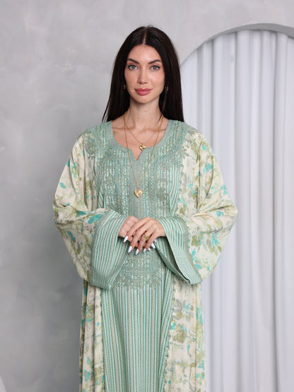 Mint Botanical Kaftan