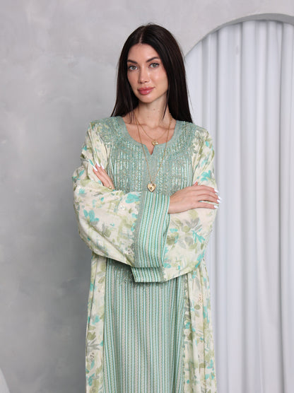 Mint Botanical Kaftan