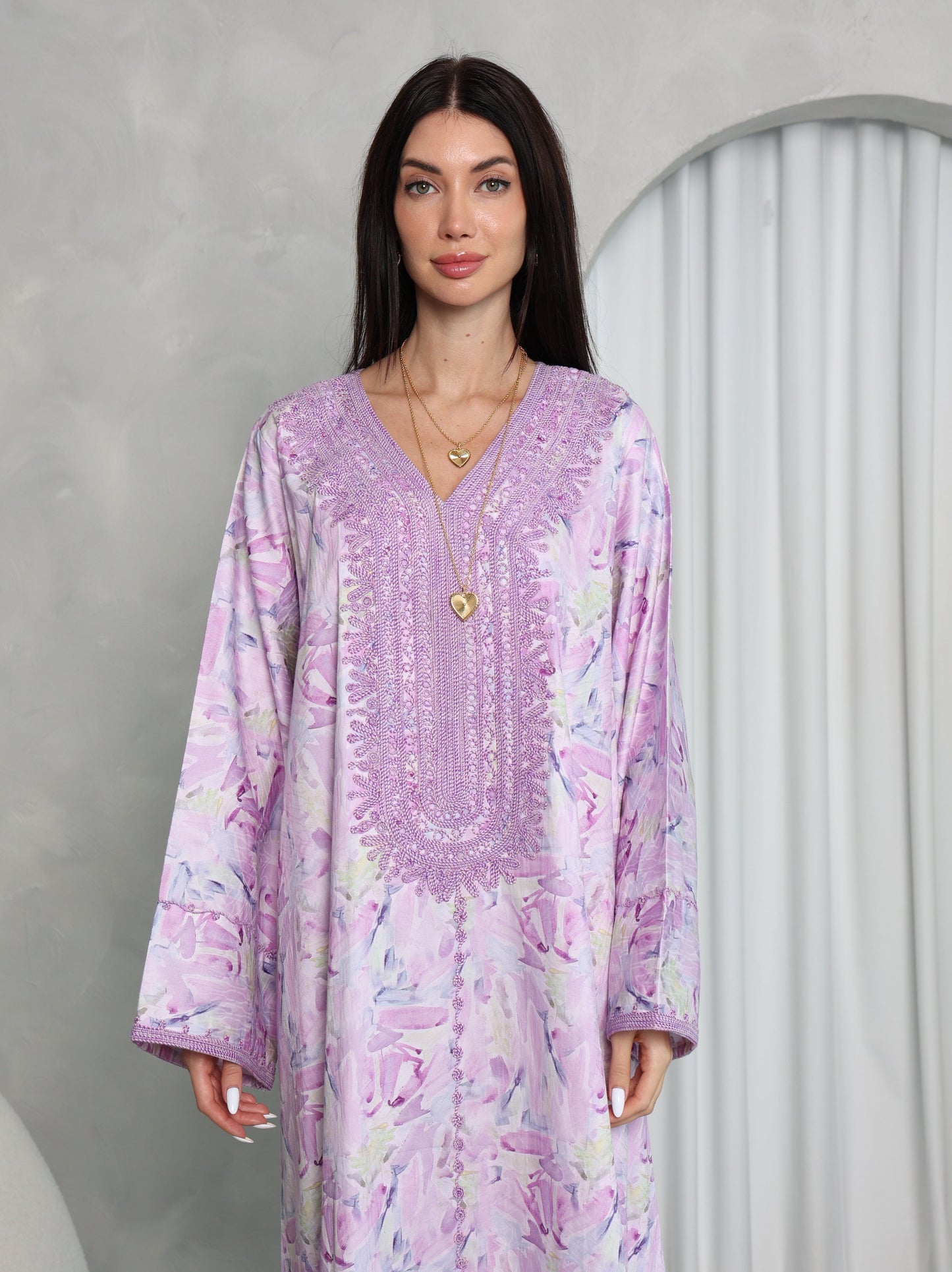 Lavender Abstract Kaftan
