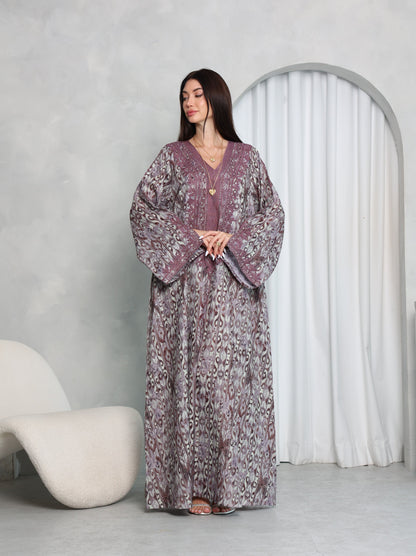 Plum Ikat Kaftan