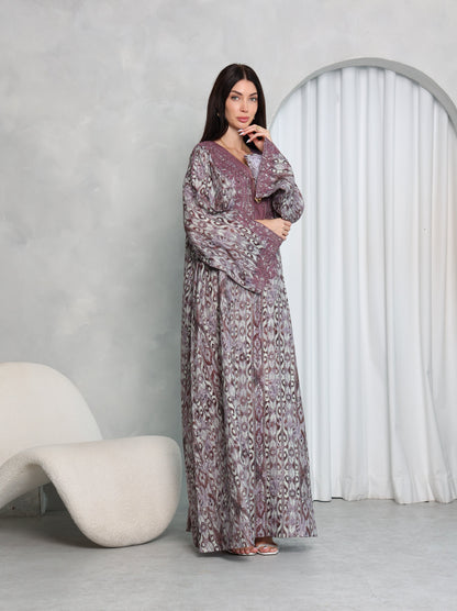 Plum Ikat Kaftan